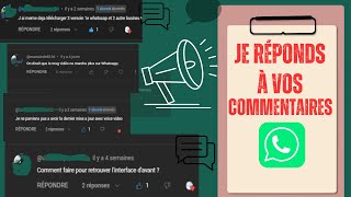 Tuto WhatsApp Je reponds a vos questions [upl. by Llertnac]