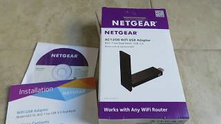 Unboxing Review of Netgear AC1200 USB Adapter Dual Band USB 30 [upl. by Nhguavoj]