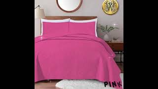 Luxury Polo Quilted 3 PC Bedspread with beautiful colours on wholesale [upl. by Naujik]