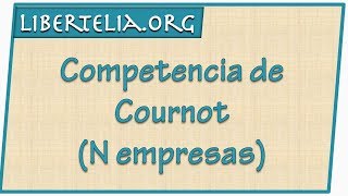 Equilibrio de Cournot N empresas con costos iguales  Oligopolio  Libertelia [upl. by Attennyl]