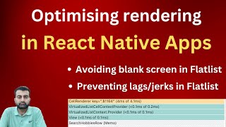 Optimising rendering in React Native apps [upl. by Mimi171]