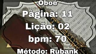 Página 11 Lição 02  Oboé 70 bpm [upl. by Drareg]