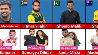 Foreign Cricketers Who Married Indian Girls  World Cricketer Indian Wife And Girlfriend [upl. by Anitsej583]