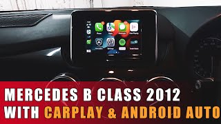 Mercedes B Class 2012 Wireless Carplay amp Android Auto with Factory Style Reverse Camera [upl. by Irollam]