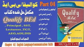 English Language Communication Skills  Qualify BEd Part 4  FPSC PPSC Test Preparation  Pedagogy [upl. by Yelsnya]