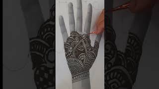 Front hand simple sa mehndi design easy mehndi  design [upl. by Aikcir]