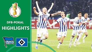 quotLASTMINUTE Herthaquot wins on penalties  Hertha BSC vs Hamburger SV 43  Highlights  DFBPokal [upl. by Ayhdiv]