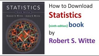 How to download Statistics by Robert S witte [upl. by Tomas]