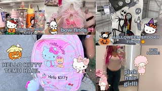 DYING MY HAIR PINK TEMU amp MARSHALLS HAUL hello kitty finds halloween finds new phone ౨ৎ ⋆｡˚ [upl. by Rochus40]