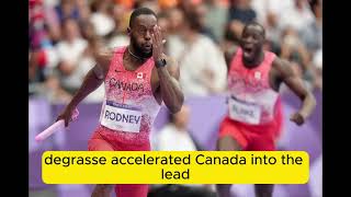 Team Canada Takes Gold in Epic Mens 4x100m Relay Race  Paris 2024 [upl. by Maker]