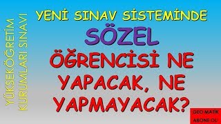 SÖZELciler TYT ve YKS de Hangi Testleri Çözecek Hangi Testleri Çözmeyecek [upl. by Llednar]