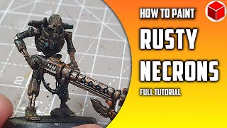 How To Paint A Weathered  Rusty Effect on Necrons  Blanchistu INQ28 Style [upl. by Marsland54]