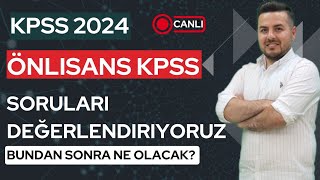 2024 Önlisans Kpss Sorularını değerlendiriyoruz [upl. by Yemrots]