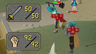 This 50 Attack Build Sure Is Powerful Gmaul Pure Pking PVP Worlds [upl. by Hannah]