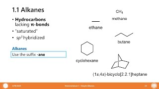 Organic Nomenclature I  3  Alkanes Cycloalkanes and Bicycloalkanes [upl. by Barimah]