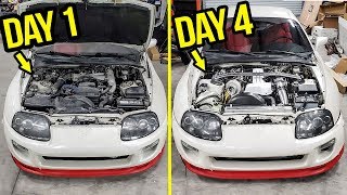 Rebuilding And Heavily Modifying A Stock 200000 Mile Toyota Supra In 4 Days [upl. by Natica532]