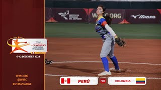 LIVE  Peru v Colombia  U18 Womens Softball World Cup 2020  Round Robin [upl. by Alrahs]