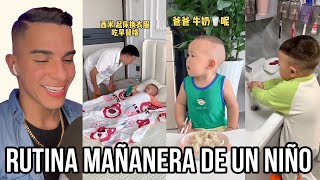 Rutina mañanera de un niño en china 🇨🇳 Educación [upl. by Alegnasor707]