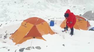 K2 BASE CAMP WITH FERRINO SVALBARD TENTS [upl. by Arramahs]