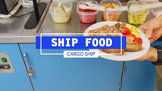 Food On A Maersk Cargo Ship  Life At Sea [upl. by Aerdnaz]