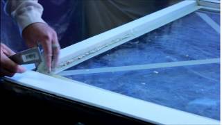 Glazing A Wooden Sash Window Using Sarco Glazing Putty [upl. by Skilken]