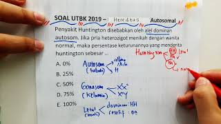 UTBK Biologi 2019  Huntington  Hereditas Autosomal [upl. by Hanauq]