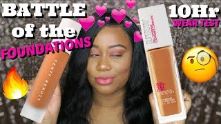 Battle of the Foundations  New Maybelline Superstay Foundation vs Fenty Beauty Foundation [upl. by Krause198]