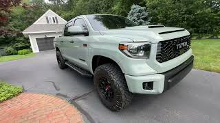 2021 Toyota Tundra TRD Pro Leveling Kit Ekstrom Design Coachbuilder 35” Nitto Ridge Grappler [upl. by Elleinahc]