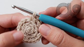 Crochet in the round in magic ring and single crochet in back loop only [upl. by Eniamurt922]