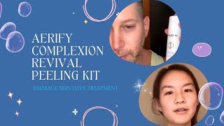 AERIFY COMPLEXION REVIVAL PEELING KIT  EMERAGE SKIN  LIVE TREATMENT  Dr Jason Emer [upl. by Balling]