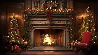 Cozy Charm of a Christmas Fireplace  Relaxing Yuletide Ambience  Crackling Fireplace [upl. by Lou723]