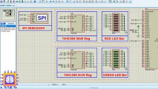 How to Control an LED Bar with 74HC595 Shift Register using SPI Protocol on STM32 [upl. by Ellehcsor]