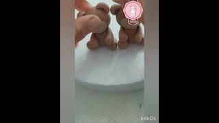 teddy bear fondant tutorial sugar paste cake topper tutorial [upl. by Alphonse]