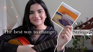 How to Change Strings on your Acoustic Guitar  Easy Step by Step Tutorial for Beginners [upl. by Nosaj]