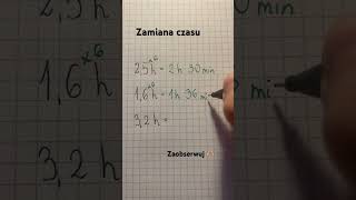 Zamiana godzin matematyka maths mathematics egzaminósmoklasistymatematyka mathstricks math dc [upl. by Koch]