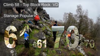 Climb 58  Day 5  Top Rock Block  Stanage Popular  Peak District [upl. by Portwine]