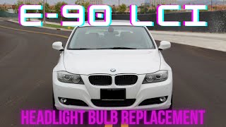 BMW E90 Xenon Headlight Bulb Replacement [upl. by Norwood]