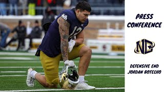 Jordan Botelhos ready for a bigger role in Notre Dames defense [upl. by Liss]