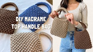 DIY  Macrame bag tutorial  Bolsa de macrame  마크라메 가방 [upl. by Elatsyrk]