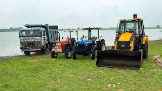 tractors washing video Swaraj 855 New Holland 3630 Tata truck JCB [upl. by Edivad867]