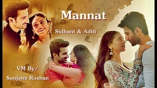 Sidhant Gupta and Aditi Rao Hydari  VM  Meri Mannat Tu  Sonu Nigam Shreya Ghoshal [upl. by Pallua839]