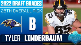 Ravens take ATHLETIC Center Tyler Linderbaum With No 25 Pick I 2022 NFL Draft Grades [upl. by Atinele]