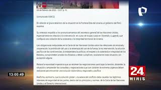 Cancillería peruana pide terminar las hostilidades contra Ucrania [upl. by Akihsat]