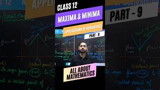 Applications of Derivatives Series Part9 Class 12 Maths  Maxina and Minima shorts [upl. by Lleraj]