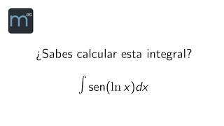 Integral por partes  Coseno del logaritmo ebau Evau [upl. by Jermain]