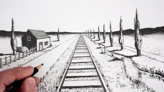 How To Draw Using 1Point Perspective [upl. by Tinaret]