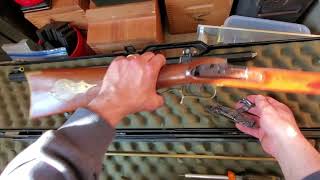 Muzzleloading rifle double set trigger adjustment and use [upl. by Ramuk]