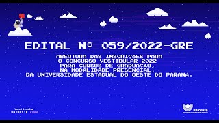 VESTIBULAR UNIOESTE 2022  Edital de Abertura em Libras [upl. by Griggs913]