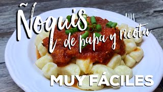 ÑOQUIS DE PAPA Y RICOTA FÁCILES CASEROS  Receta [upl. by Atronna470]