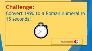 Convert 1990 to Roman Numerals – 15 Second Challenge [upl. by Oryaj939]